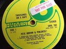 Pete Brown LP Thousands on a raft UK Harvest 1st press & Factory sample NICECOPY