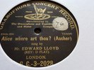 MR EDWARD LLOYD ALICE WHERE ART THOU KEY D FLAT GRAMOPHONE CONCERT GC-3-2028