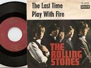 THE ROLLING STONES THE LAST TIME & PLAY WITH FIRE GERMAN 45+PS 1965 R&B BEAT MOD