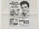 ELVIS PRESLEY - 100% GENUINE PRESS BOOK FOR JAILHOUSE ROCK
