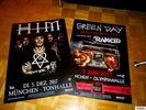 Mint WIE NEU  2017 2x XL Concert-Tour Promo Poster HIM+GREEN DAY München