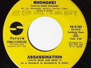 RHONGHEI Assassination 45 on Futura Obscure CA Psych Rock M-