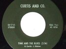 CURTIS AND CO. Time And The Blues 45 on Golden Voice Obscure IL Folk Psych