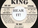 Boyd Bennett HILLBILLY BOPPER 45 (King 4853 BIO PROMO) The Most /Desperately  M-