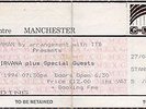 NIRVANA CONCERT TICKET1994 KURT COBAIN ORIGINAL VINTAGE RARE VALUABLE UNUSED GEM