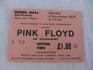 PINK FLOYD 1974 DARK SIDE OF THE MOON / WISH YOU WERE HERE TOUR TICKET EDINBURGH