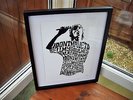 The Stone Roses/Ian Brown/I Wanna Be Adored A3 size typography art print/poster