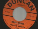 ROCKABILLY bw/ TEEN-- FREDDIE FENDER-- MEAN WOMAN  --HEAR  - 1959 TEXAS DUNCAN