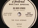 black gospel doo wop 78 THE FOUR INTERNS Do Unto Others FEDERAL