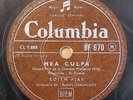 78 RPM EDITH PIAF enfin le printemps/mea culpa COLUMBIA BF 670