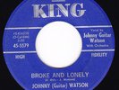 New Breed Blues 45 - JOHNNY (Guitar) WATSON - Broke & Lonely / Cuttin' In