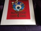 Flying Eyeball Serigraph Rick Griffin Jimi Hendrix Exhibition 1992 Framed Mint.
