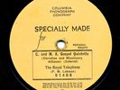 C. & M.A. GOSPEL QUINTETTE (COLORED) - The Royal Telephone / It’s Real - 1923