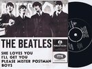 THE BEATLES She Loves You Danish EP 45PS 1964 Black & White Sleeve