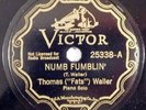 THOMAS FATS WALLER jazz 78 VICTOR SCROLL 25338 Numb Fumblin, Smashing Thirds