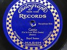 JAZZ: BOYD SENTER - ‘GERTIE/ MOBILE BLUES’ RARE AUTOGRAPH 78 - ONLY ISSUE SIDE 1