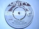 UK UNITY UN 565-MARK ANTHONY AND THE JETS-MORE BALLS/TONY KING-BUM BALL CHAP- EX
