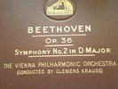 BEETHOVEN SYMPHONY NO2 IN D MAJOR VIENNA PHILHARMONIC ORCH CLEMENS KRAUSS