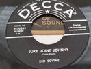 Red Sovine: Juke Joint Johnny / No Thanks Bartender 45 Rockabilly Vinyl Record