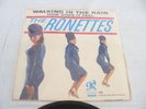 THE RONETTES WALKING IN THE RAIN 45 R.P.M. RECORD & PICTURE SLEEVE