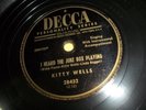 KITTY WELLS 78 ON DECCA I HEARD THE JUKEBOX PLAYING / A WEDDING RING AGO VG++