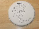 SLIM JIM PHANTOM STRAY CATS SIGNED DRUMHEAD