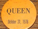 QUEEN ORIGINAL USA JAZZ 1978 CONCERT ACCESS PASS BUTTON BADGE + HALLOWEEN INVITE