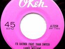 LARRY WILLIAMS soul Okeh 45 I'd Rather Fight Than Switch / This Old Heart dm498