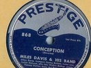 MILES DAVIS - CONCEPTION - PRESTIGE 78 RPM