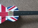 Glen Matlock Sex Pistols signed Mini Union Jack guitar PROOF AFTAL