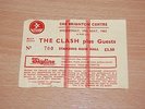 THE CLASH - RARE 1982 UK TICKET STUB Brighton Centre