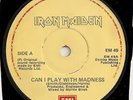 IRON MAIDEN RARE IRISH 45 CAN I PLAY WITH MADNESS GREEN EMI COMPANY SL NEAR MINT