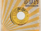 Johnny Cash signed vtg SUN 45 in sleeve - Blue Train/Born to Lose
