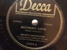 MIGHTY DESTROYER / THE GROWLER 78  Mother's Love DECCA 17473 calypso  V+