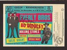 Original 1963 Concert Flyer Everly Bros/Bo Diddley/Rolling Stones Hammersmith O