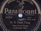 Blues 78 BEALE STREET SHEIKS STOKES & SANE It's A Good Thing PARAMOUNT HEAR