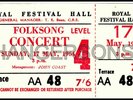 Royal Festival Hall 17 May 1964 BOB DYLAN 1st UK performance ticket