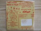 Garage Psych Bubblegum 45 BANANA SPLITS set of 2 and envelope KELLOGGS listen