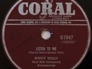 BUDDY HOLLY 78 I'm Gonna Love You Too / Listen to Me RARE CANADA  Coral
