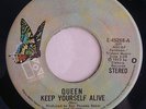 RARE QUEEN 45 - ELEKTRA E-45268 - KEEP YOURSELF ALIVE / LILY OF THE VALLEY - VG+