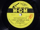 78 RPM -- Hank Williams/Jimmy Swan, MGM DJ copy with industry tributes, E-V+/E