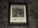 Fast Eddie-Most wanted-1989 original poster sized advert framed