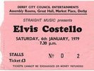 Elvis Costello Assembly Rooms, Derby 6/1/79 Ticket