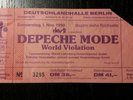 Depeche Mode Ticket 1990 Berlin rare old  alte konzertkarte tour