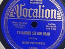 MEMPHIS MINNIE VOCALION 04506 BLUES 78 RPM E/E- CHARLIE MCCOY