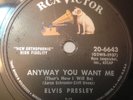 EX RARE 1956 RCA 78 rpm 6643 Elvis Presley Love me tender / Anyway you want me