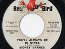 YOU'LL ALWAYS BE IN STYLE - SIDNEY BARNES - NORTHERN SOUL - Redbird Records