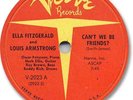 ELLA FITZGERALD Louis Armstrong Jazz 78 RPM Record. Can't We Be Friends