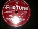 RARE VG++ John Brim FORTUNE # 801 78 STRANGE MAN / MEAN MAN BLUES Fortune BLUES