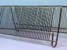 Retro Anodised Gold Metal RECORD RACK  - holds 48  Records LPs - 45s